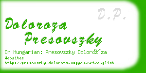 doloroza presovszky business card